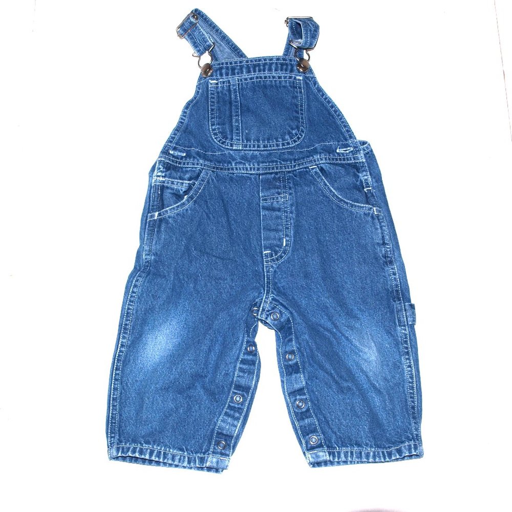 Kiks Baby Boy's Blue Overalls Size 12 Months